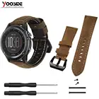 Ремешок Fenix из натуральной кожи для наручных часов, 6x26 мм, с переходниками для Garmin Fenix 33 HRQuatix 3тактикс BravoFenix 5X5X Plus