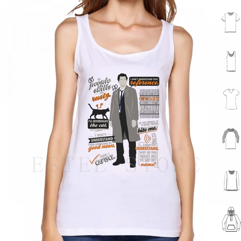 

My " People Skills " Are " Rusty " Tank Tops Vest Sleeveless Supernatural Spn Castiel Misha Collins