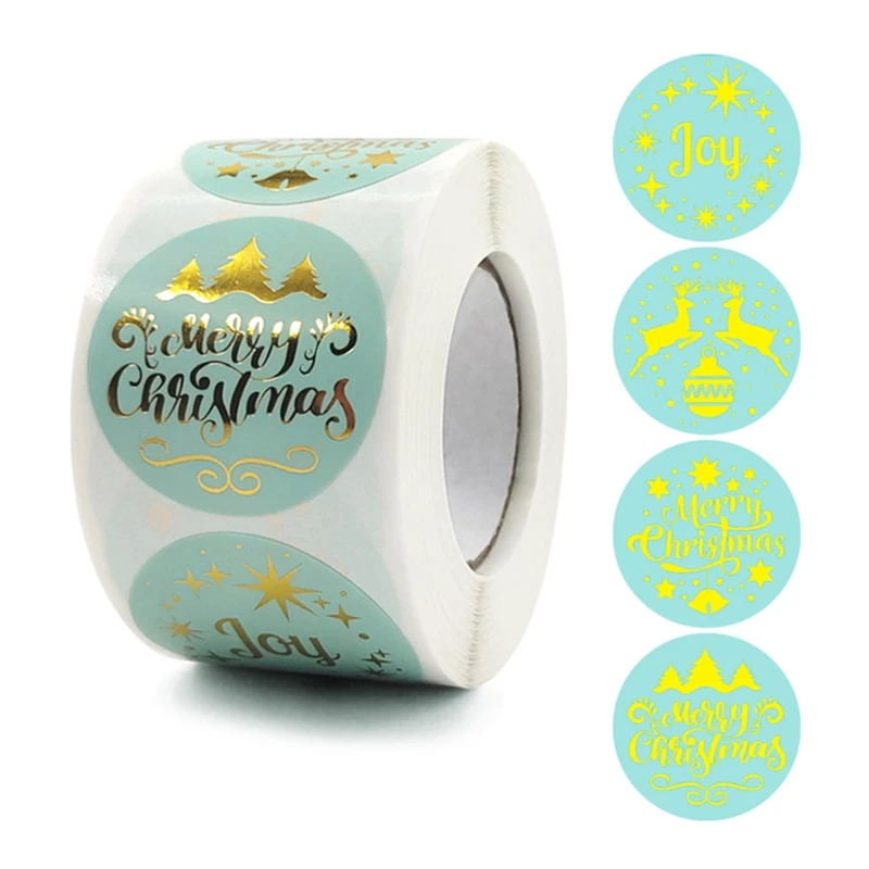 500 шт. рождественские наклейки s-этикетки рулон для рождественских декоративных