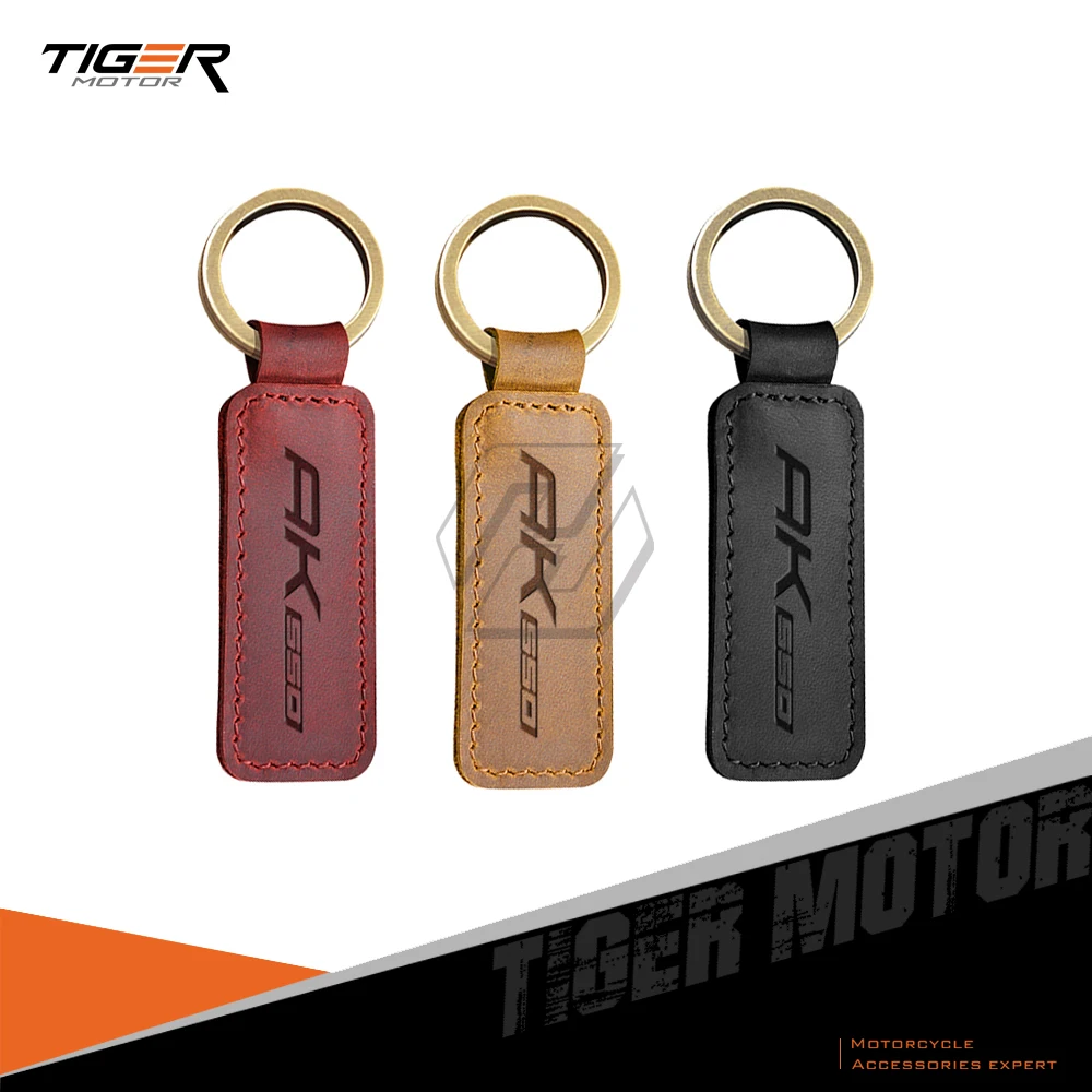 

Motorcycle Cowhide Keychain Key Ring Case for KYMCO AK550 AK 550