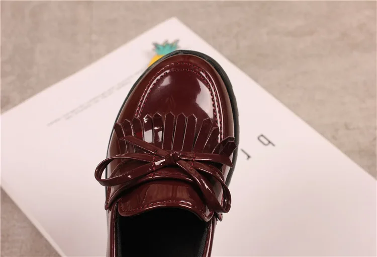 

Girls Princess Show Shoes College Style Dance Children's Day Show Children's Leather Shoes Kids British Style Tassel Shoes