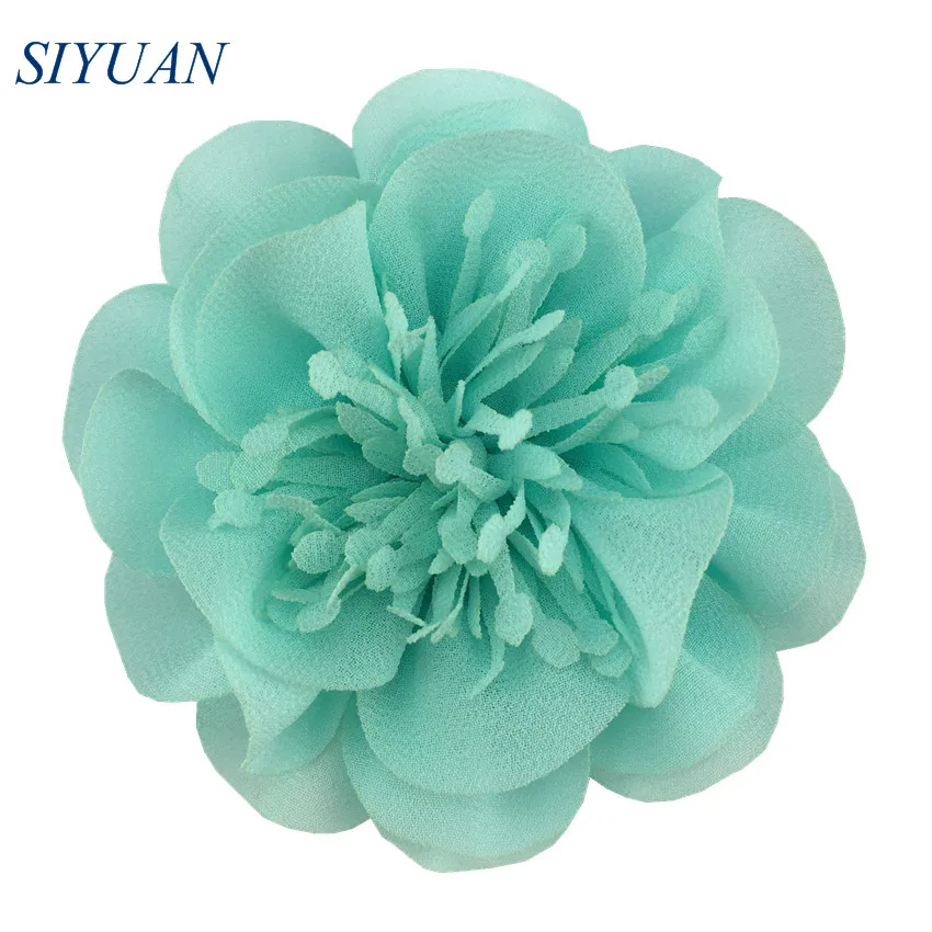 

TH298 30pcs/lot 9cm Large Artificial Chiffon Flower with/without Hair Clip You Pick Color Boutique Headwear Hair Accessories