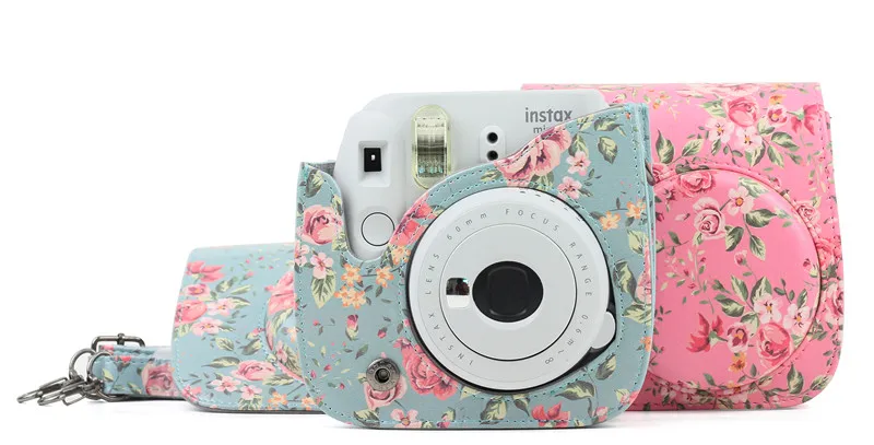 Для Fujifilm Instax Mini 8 + 9 аксессуары для камеры цветы искусственная кожа мгновенной |