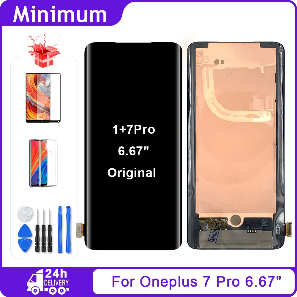 ЖК дисплей 6 67 дюйма для OnePlus 7 Pro 7Pro AMOLED детали замены One Plus 7T Pro|Экраны мобильных