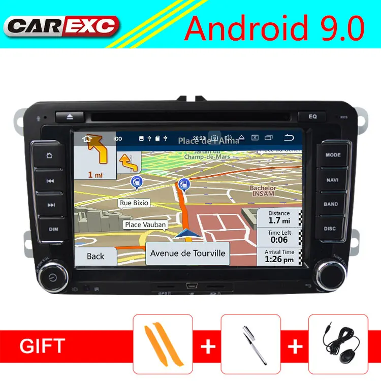 7 дюймов Android 9 0 2 Din Автомобильный dvd плеер для VW Golf Tiguan Skoda Fabia быстрая сиденья Leon