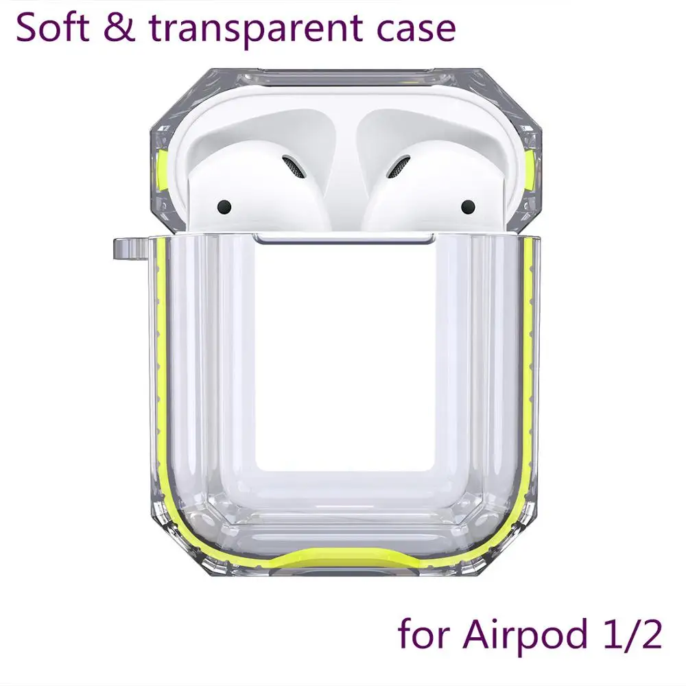 Мягкий прозрачный чехол для наушников Apple Air Pods, беспроводные наушники, защитный чехол, аксессуары для наушников, чехол для Airpod 1 2