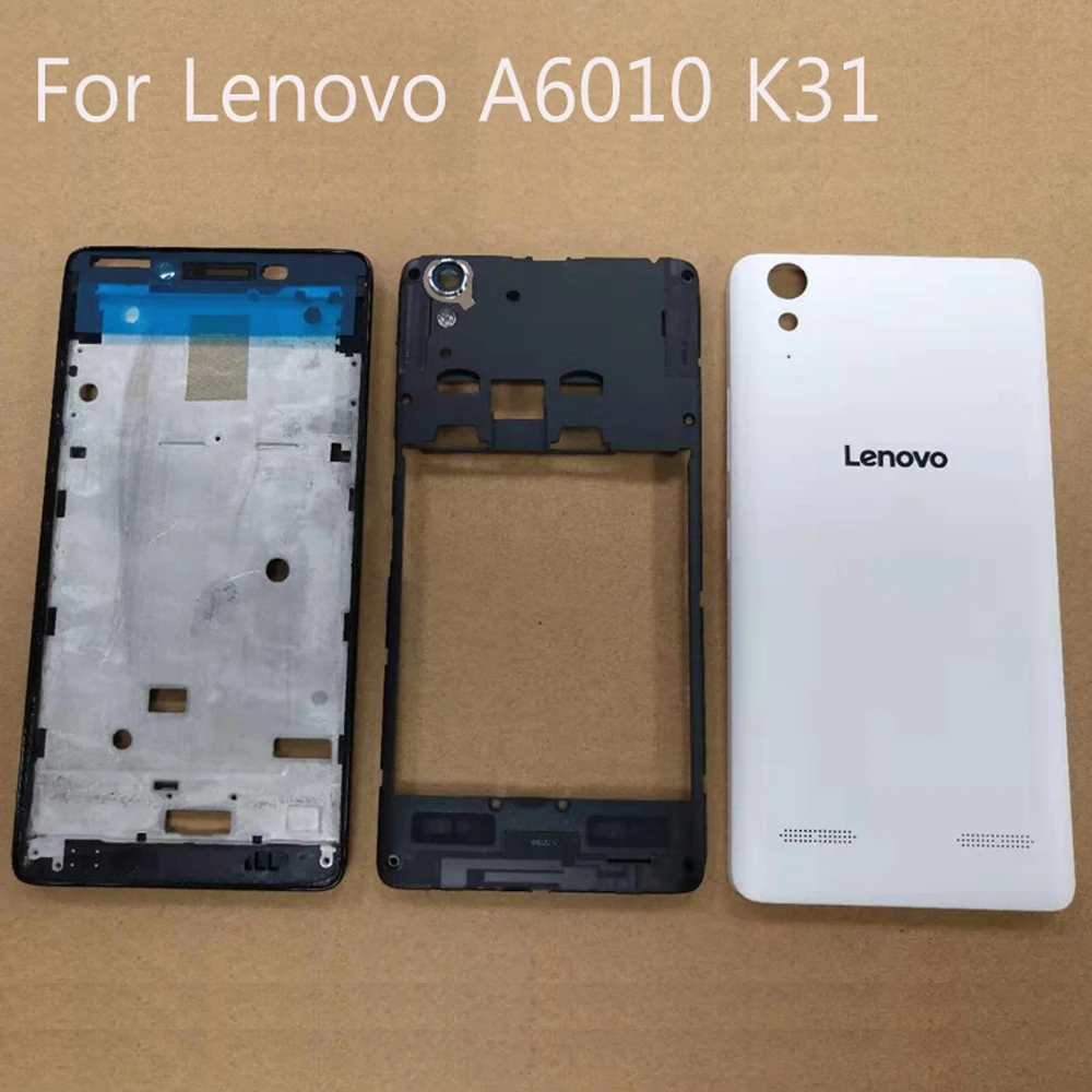 Оригинальный корпус для Lenovo A6010 K31 передняя рамка средняя задняя крышка