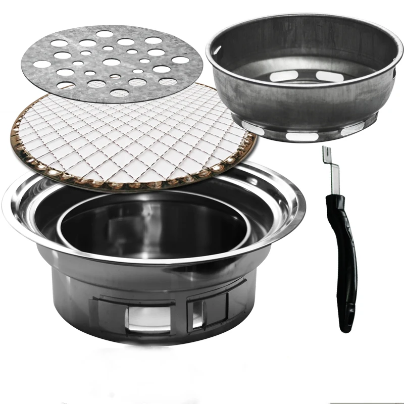 Уличная духовка для барбекю Корейский бездымный гриль из нержавеющей стали с