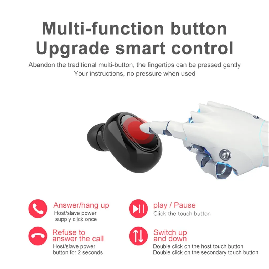 Беспроводные наушники Airdots Bluetooth 5 0 TWS шумоподавление микрофон для iPhone Huawei Samsung Xiaomi