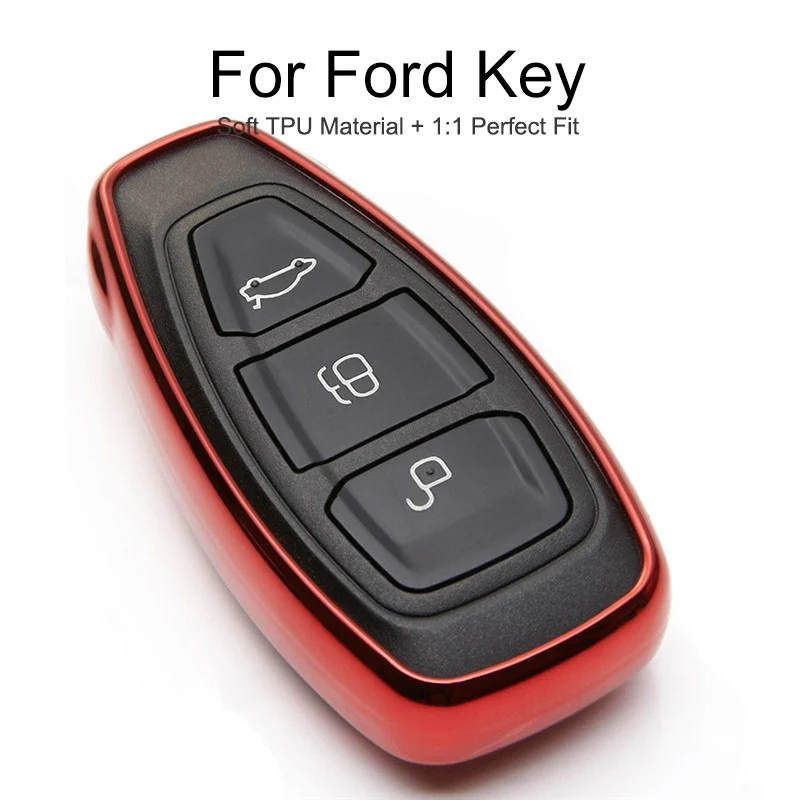 ТПУ чехол для ключей Ford Fiesta ST Kuga 2 Ranger Explorer Fusion Focus Mk3 Galaxy Cmax Smax брелок