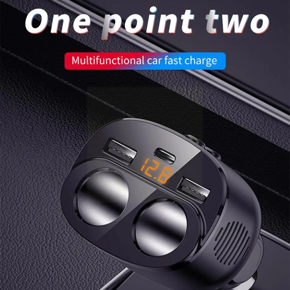 

Car Charger Cigarette Lighter Rotatable Pd18w Qc3.0 2.4a Usbfast Charger Splitter Adapter Socket For Phone Tablet Dvr Mp3 P1w8