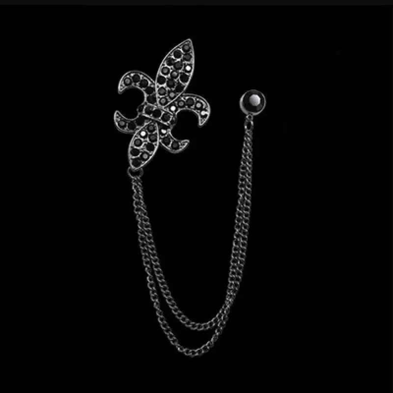 Корейский Британский Стиль Корона птица брошь в виде креста костюм тассель цепь