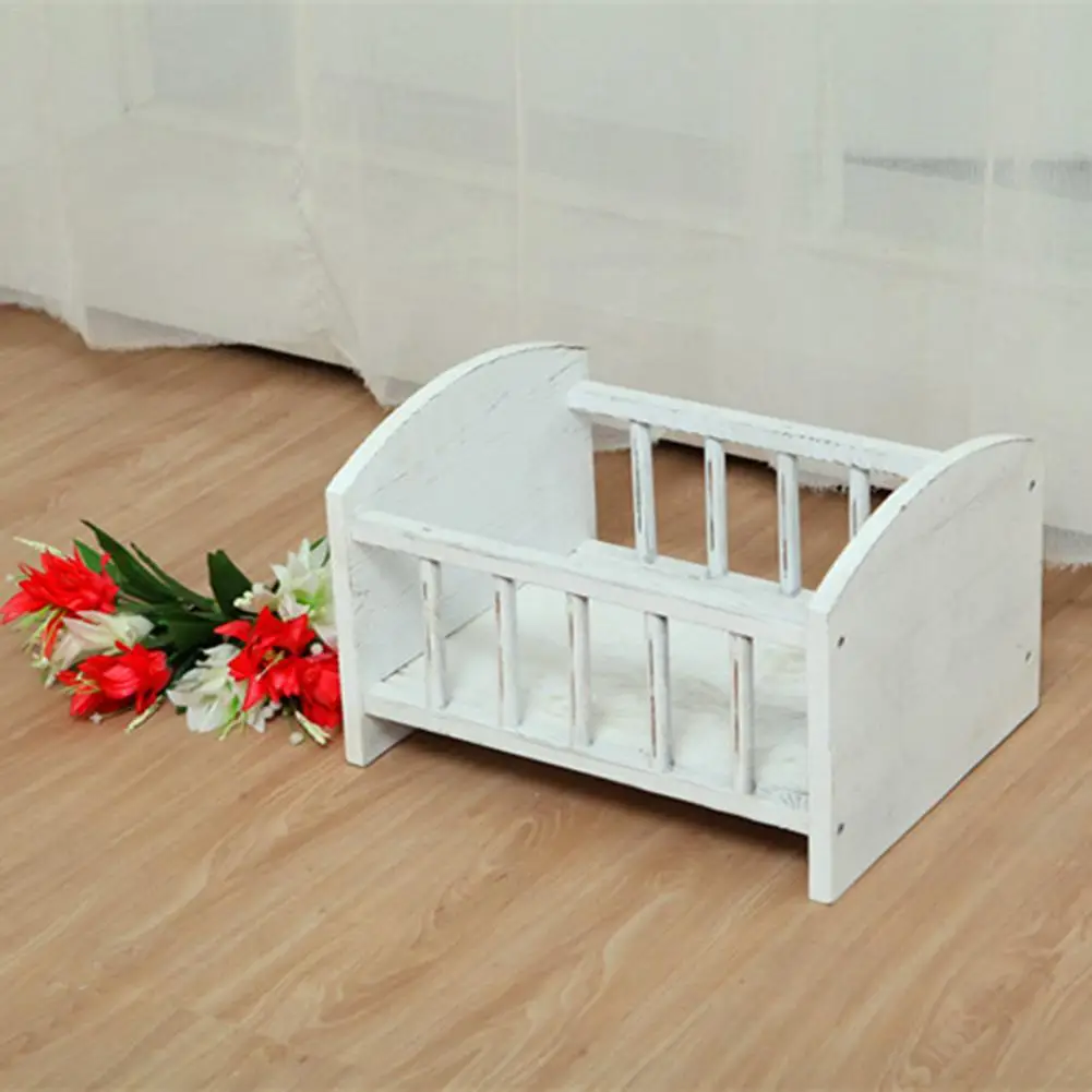 Деревянный реквизит для фотосъемки новорожденных деревянная кровать позирует