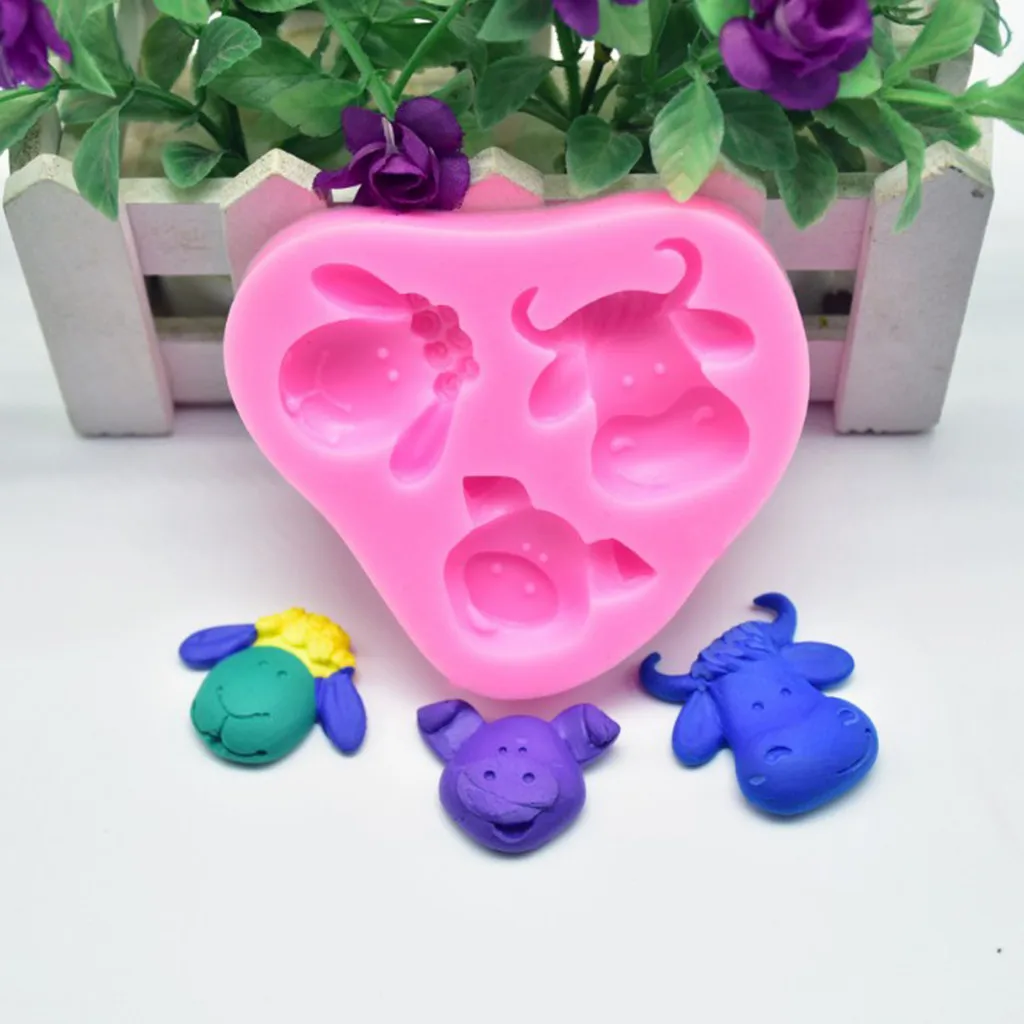 1 шт. силиконовая форма в виде животных оленя совы|Формы для тортов| |