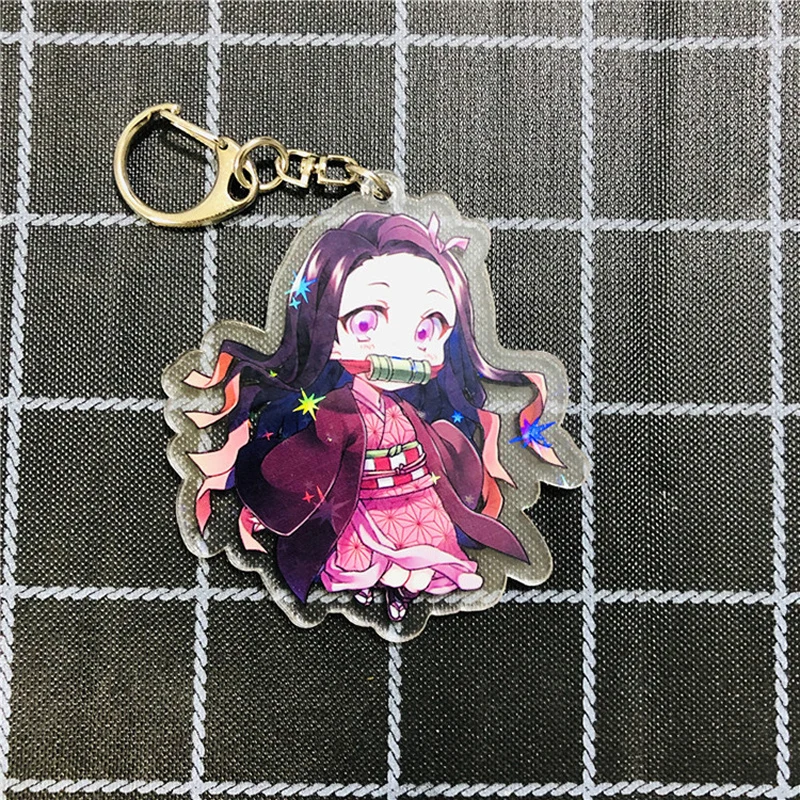 Аниме Demon Slayer Kimetsu No Yaiba брелок Kamado Tanjirou Kamado-Nezuko Tomioka Giyuu акриловый милый для ключей