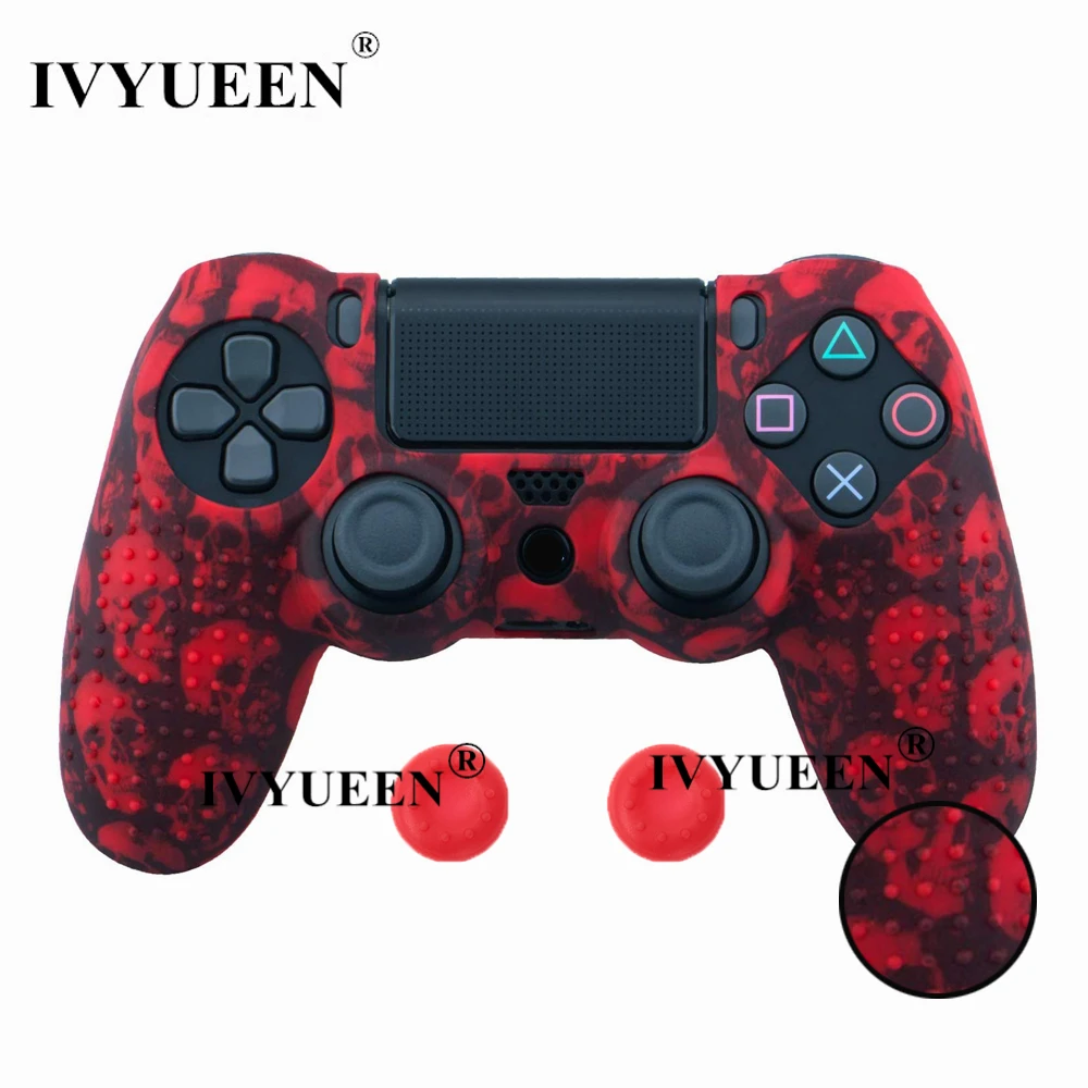 IVYUEEN 25 цветов Противоскользящий силиконовый защитный чехол для sony playstation 4 PS4 DS4 Pro тонкий контроллер Thumb Grip Caps