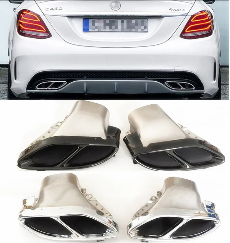 Наконечники для выхлопных труб хвостовые наконечники 2015 2016 2017 W205 C180/C200/C250/C300/C450 AMG