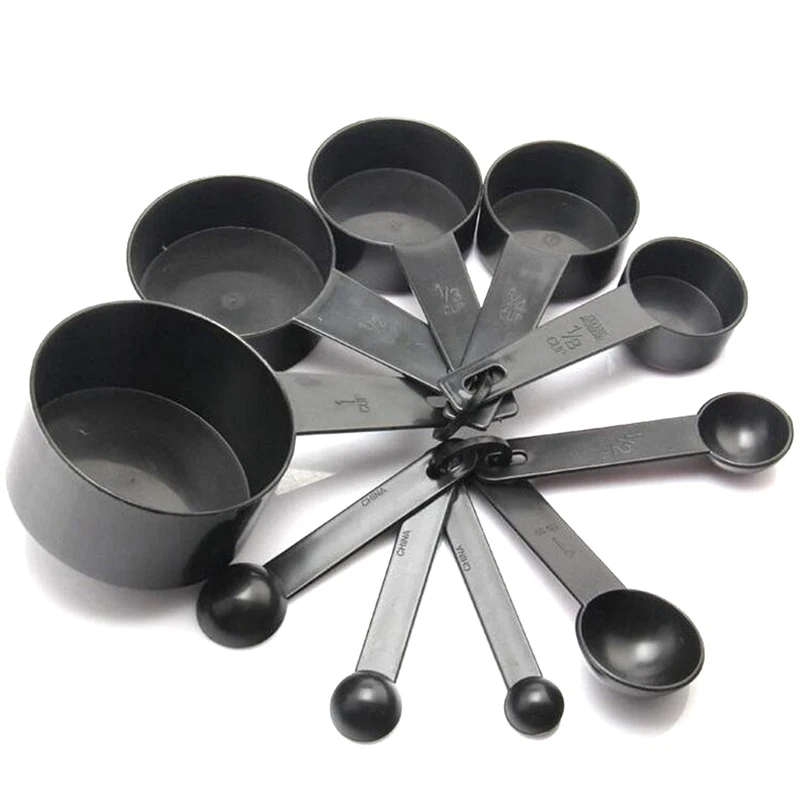 Черные Пластиковые мерные чашки мерная ложка сделай сам для выпечки торта