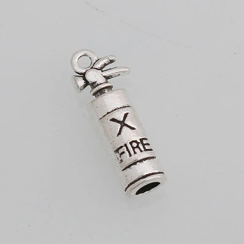 

RAINXTAR Fashion Alloy Fire Extinguisher Charms For Fire Fighter 8*23mm 20pcs AAC1248