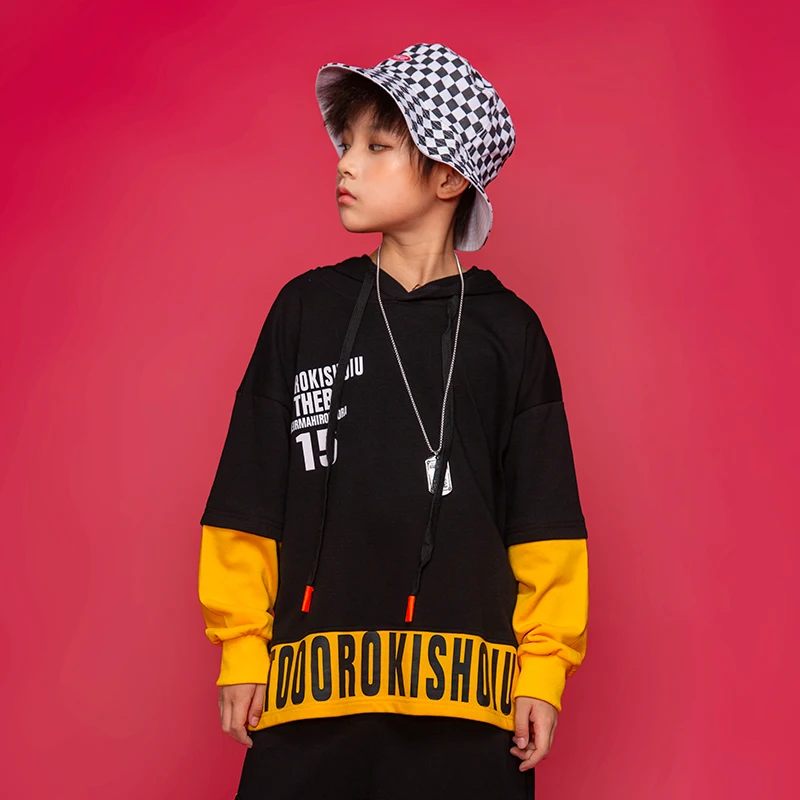 

Boys Hip Hop Clothing Hoodie Sweatshirt Jogger Casual Pants Performance Costume Jazz Drum Show Outfit for Hip Hop Kids Girls