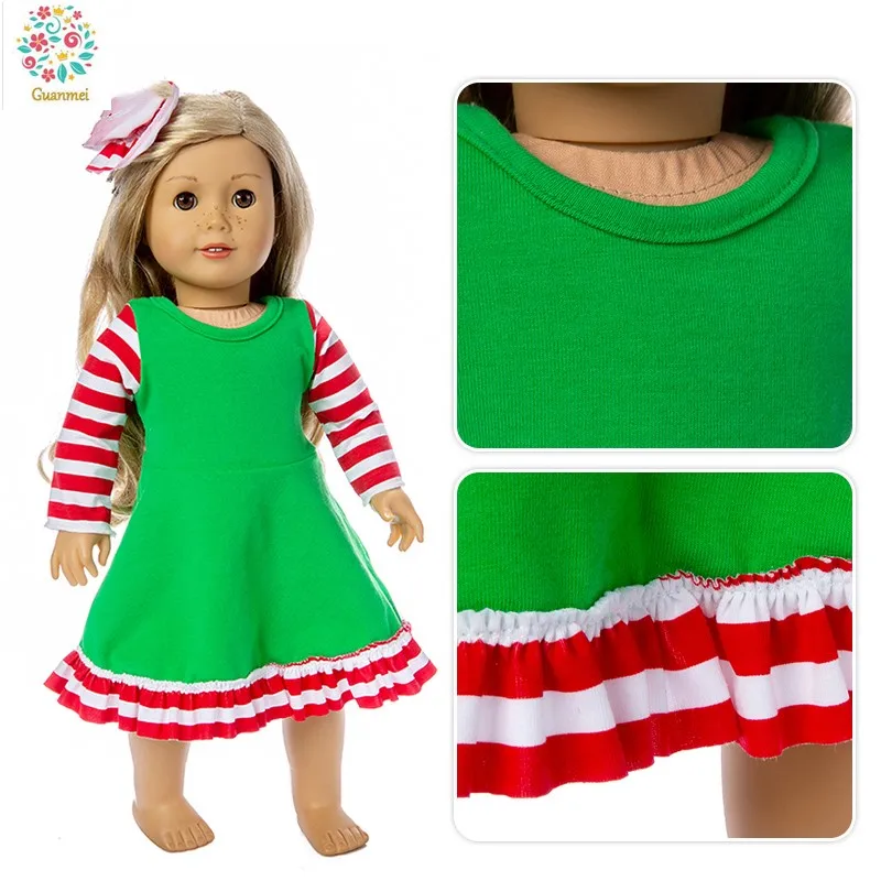 

Baby New Born Doll Clothes Accessories Fit 17 inch 43cm Green Hair Band Christmas Suit For Baby Birthday Gift