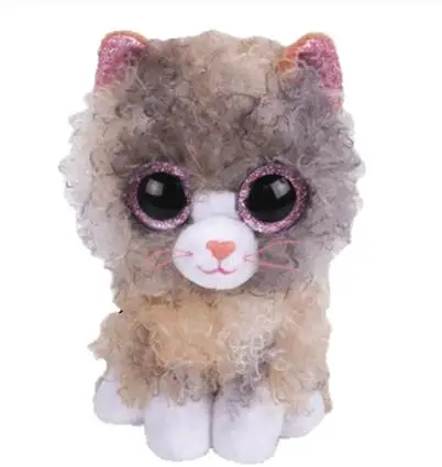 Ty Beanie плюшевые игрушки сова Пингвин собака Жираф Кот енот овца летучая мышь Крупный рогатый скот плюшевые игрушки животных подарок для детей 15 см - Цвет: Scrappy the Cat