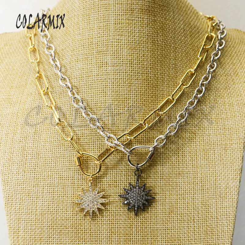 Ожерелье с подвеской в виде звезды из 3 нитей ожерелье цветной цепью крупными