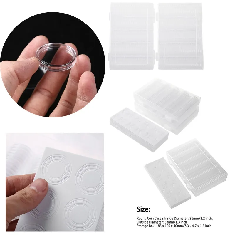 Специальная Коробка для хранения монет прочный пластиковый чехол 30 мм контейнер