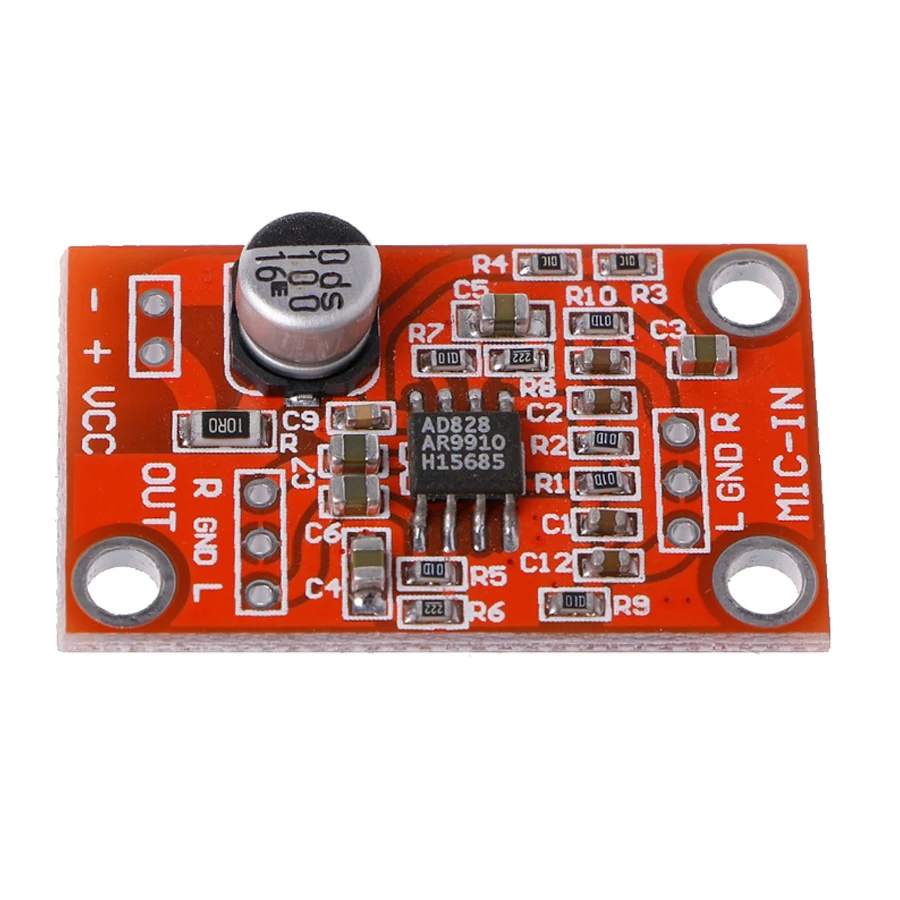 Crust Pro 1 шт. AD828 стерео Динамический микрофон предусилитель плата микрофона Модуль