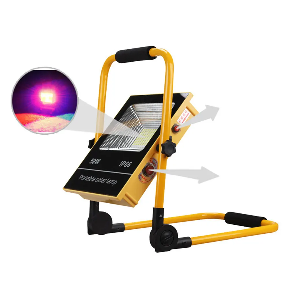 

Portable Spotlight Work Light Rechargeable Flashlight Solar Energy Light For Outdoor Hunting Camping Lighting