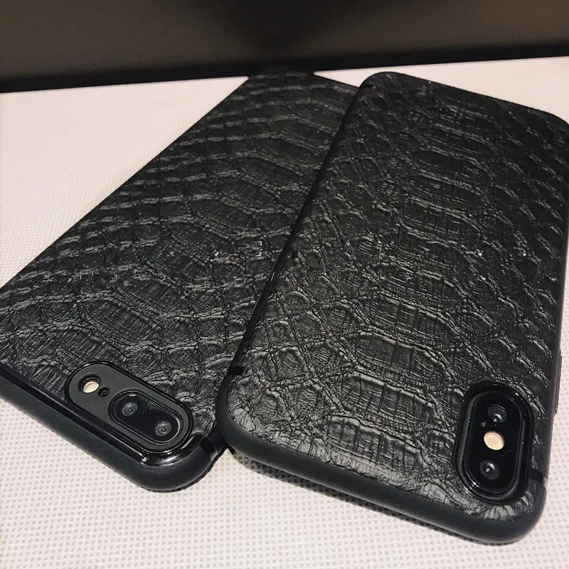 Модный крутой черный чехол из искусственной кожи со змеиным принтом для телефона