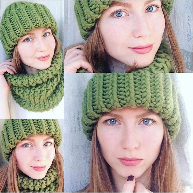 Новая модная шапка для девочек женская вязаная в европейском стиле зимняя теплая