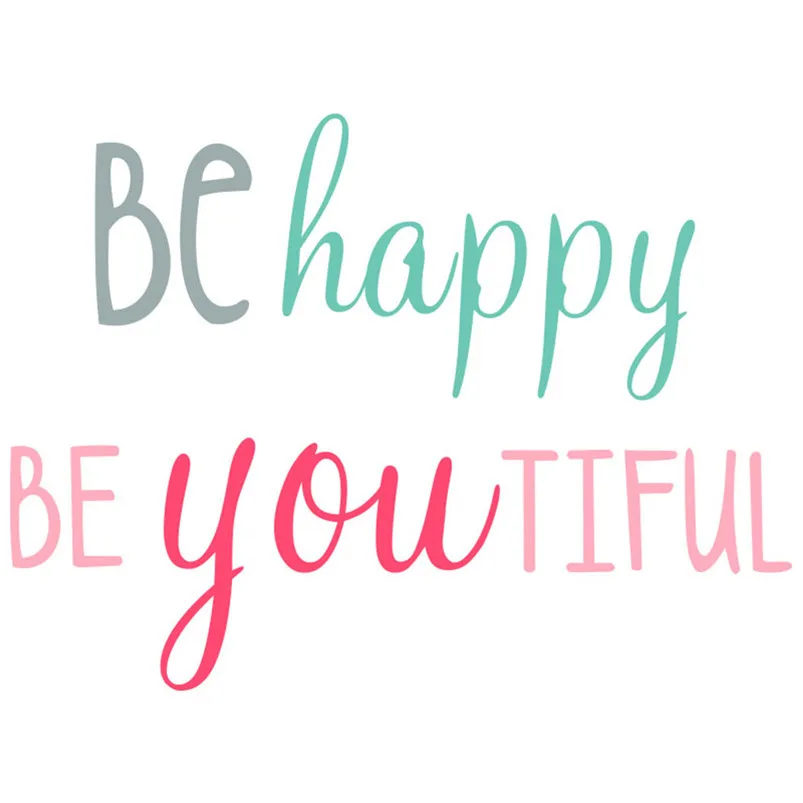 Наклейки на стену с надписью Be Happy 30 сентября|Наклейки стену| |