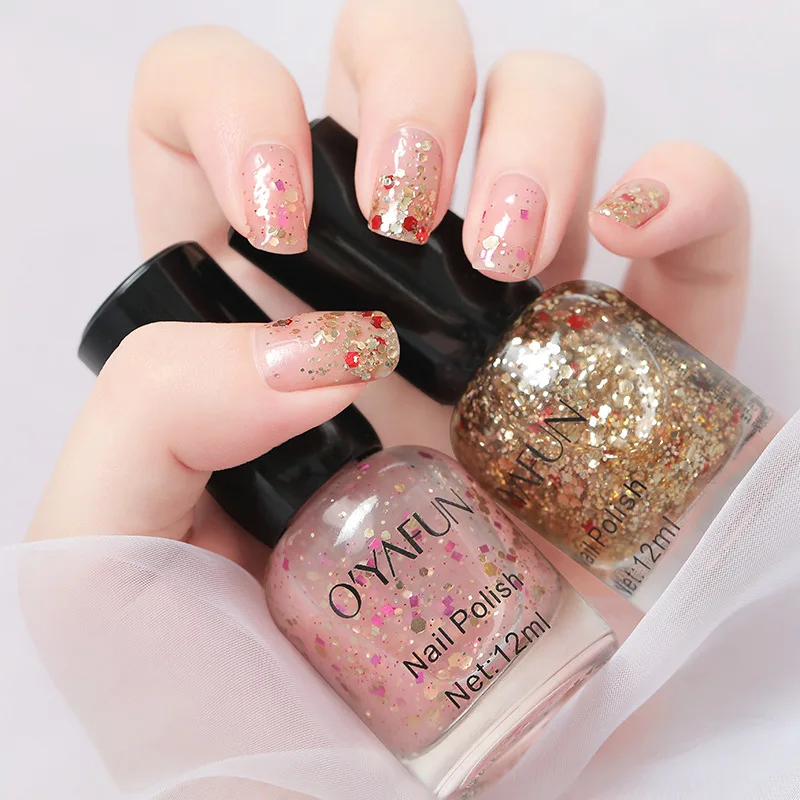 Quick-drying Nail Polish No-baking Candy Color Paint Non-toxic Art Pigment Varnish Environmentally Friendly | Красота и здоровье
