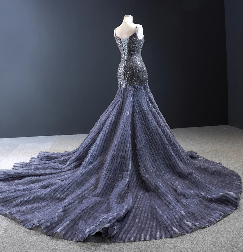 J66943 jancember mermaid formal dress women v-neck spaghetti strap sequin grey evening gown dresses long платье женское вечерние