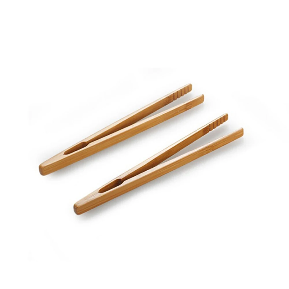 

2Pcs Bamboo Toast Tong Wooden Toaster Bagel Bacon Sugar Ice Tea Tongs Bamboo Tea Clip Environmental Protection Straight Clip