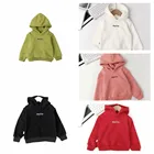 Детская кофта с капюшоном, однотонная, осенняя