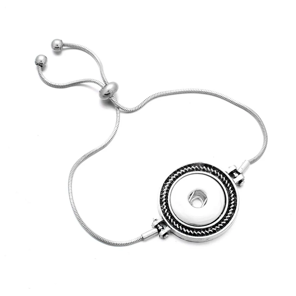 Регулируемые застежки пуговицы браслеты 18 мм Ранняя цепочка для женщин DIY