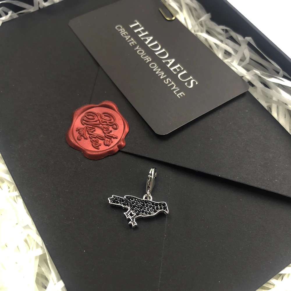 Цепочка с вороном и перьями очаровательная из серебра 2020 пробы для мужчин женщин