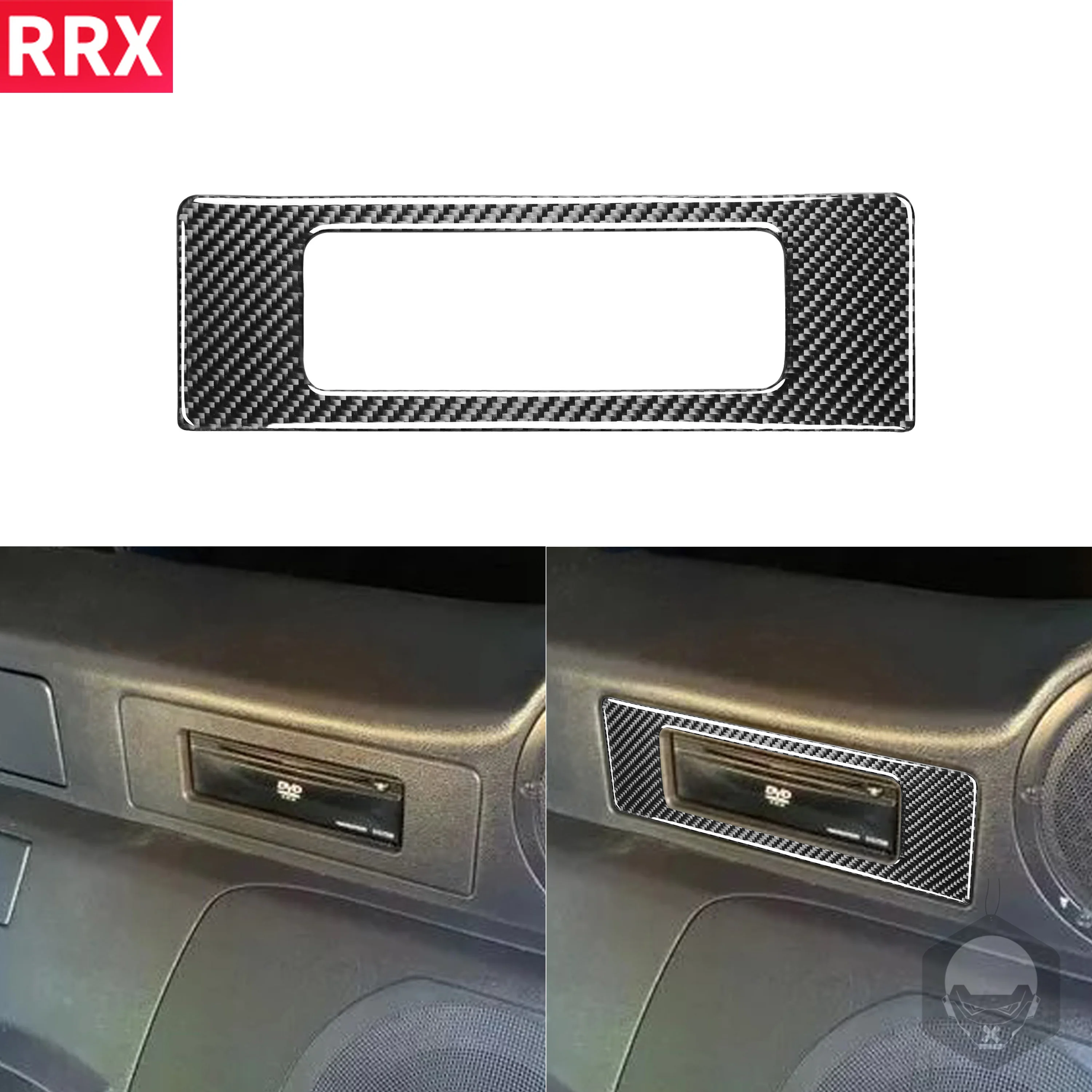 

For Nissan 350Z Z33 2003-2009 Real Black Carbon Fiber Sticker Central Control DVD Player Panel Interiors Frame Car Accessories
