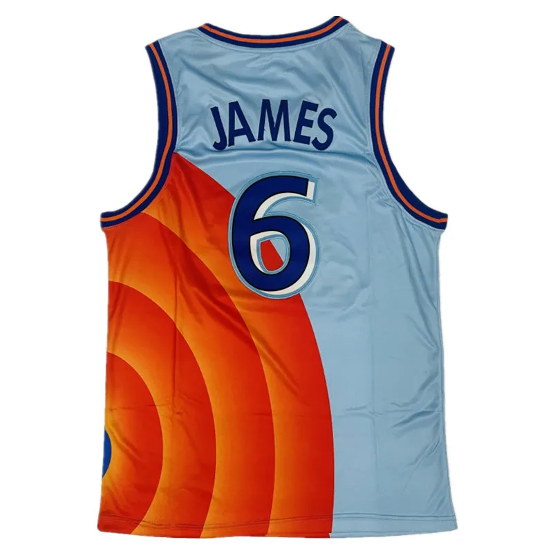 high end embroidery space jam 2 6 movie tune squad basketball jersey set sports air sleeve shirt singlet uniform free global shipping