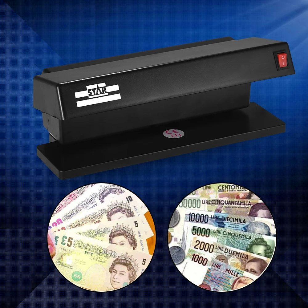 Портативный многовалютный детектор подделок купюр Ультрафиолетовый двойной