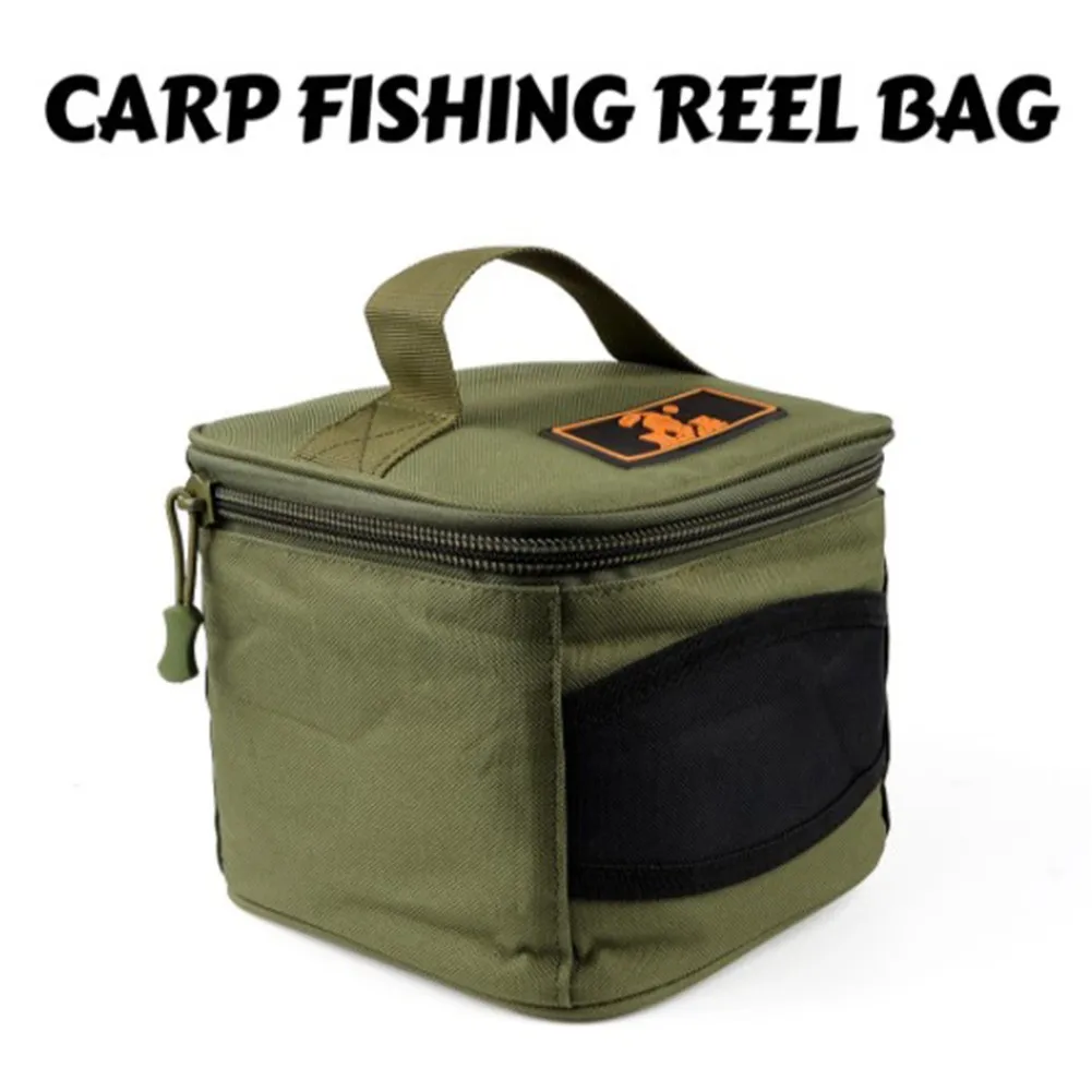 Enlarge Multifunctional Fishing Reel Bag 20*18*15cm Waterproof Reel Oxford Cloth Bag Storage Case Bags Oxford Cloth Fishing Tackle