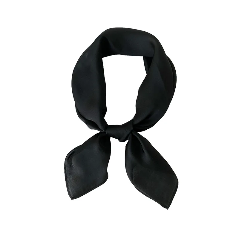 

Spring Autumn New Small Square Scarf Pure Color Scarf Female Bag Ribbon Fashion Wild Temperament Professional Silk Scarf C54