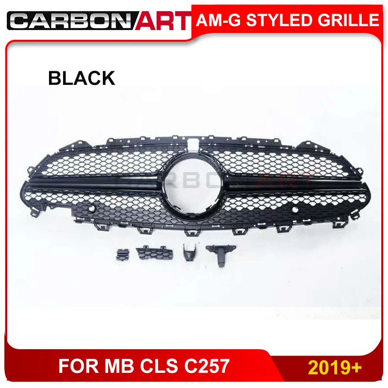 CLS C257 grill am g styled Grill For Class w257 Facelift Auto Front Grille 2019 CLS300 CLS350 CLS450 CLS500 4Matic | Автомобили и
