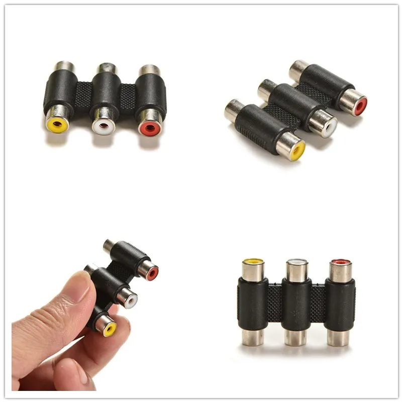 1 шт. аудио видео разъем 3 RCA переходник мини 3RCA адаптер Мама мама