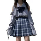 Блузка женская Винтажная с воротником Питер Пэн и расклешенными рукавами