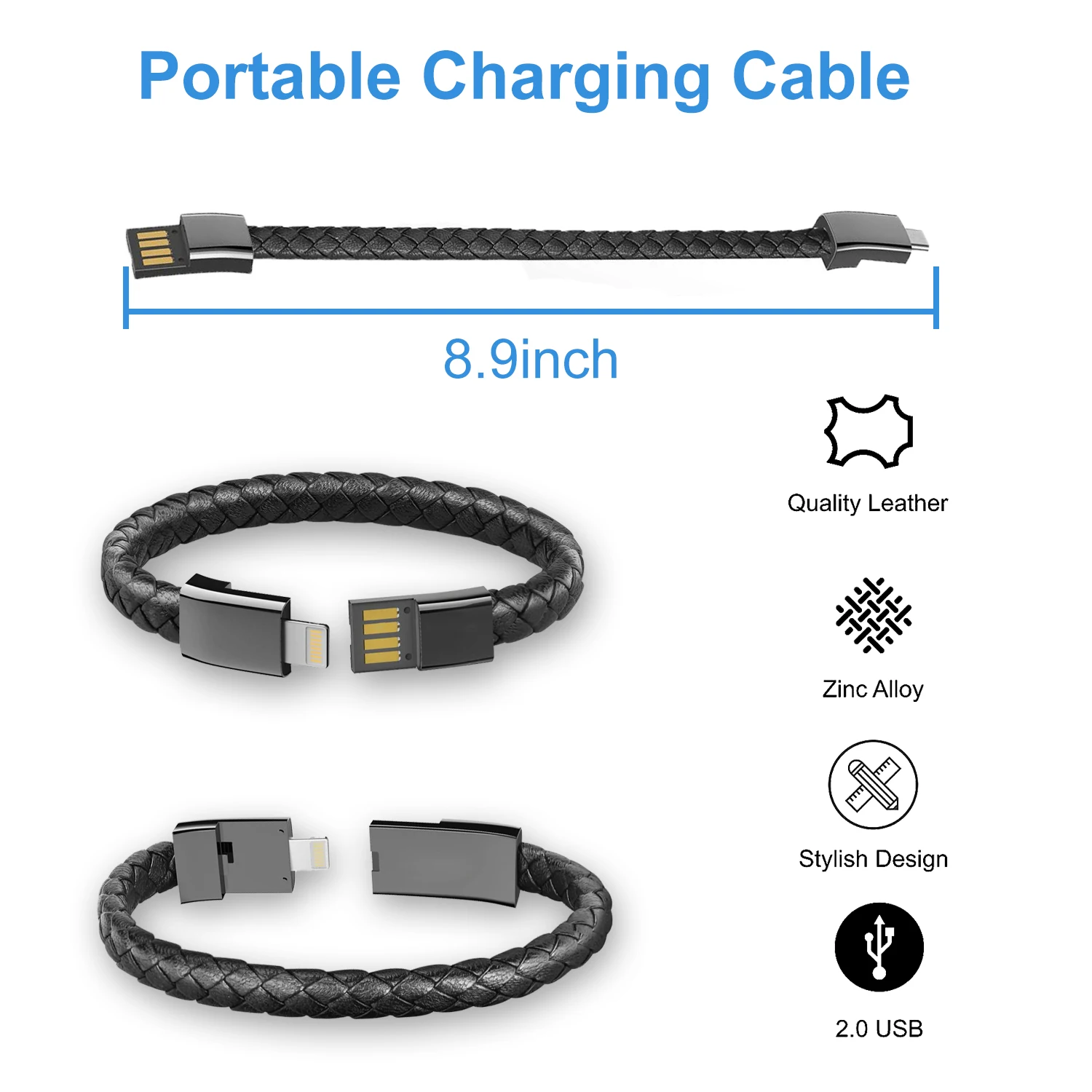 Новинка рекламный подарок зарядное устройство для usb-браслета 22 см и 20 кабель
