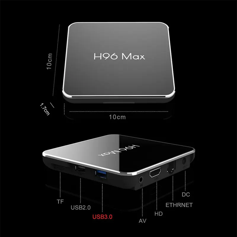 ТВ приставка h96 max x2 android 8 1 Amlogic S905x2 4 Гб 64 4K H.265 dual wifi Поддержка Youtube Netflix iptv europe Google Play