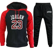 Jordan 23 Tracksuit Men Sets Winter Hoodies Pants 2 Piece Set Fashion Hoody Mens Sweatshirt Sport Joggers Sweatpants Suit
